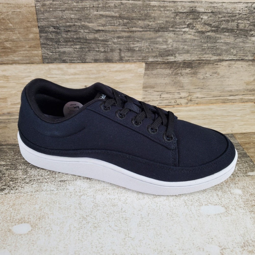 Allbirds Canvas Pacer Womens Shoes Sz 8 W Running Natural Black Lace Up Sneaker